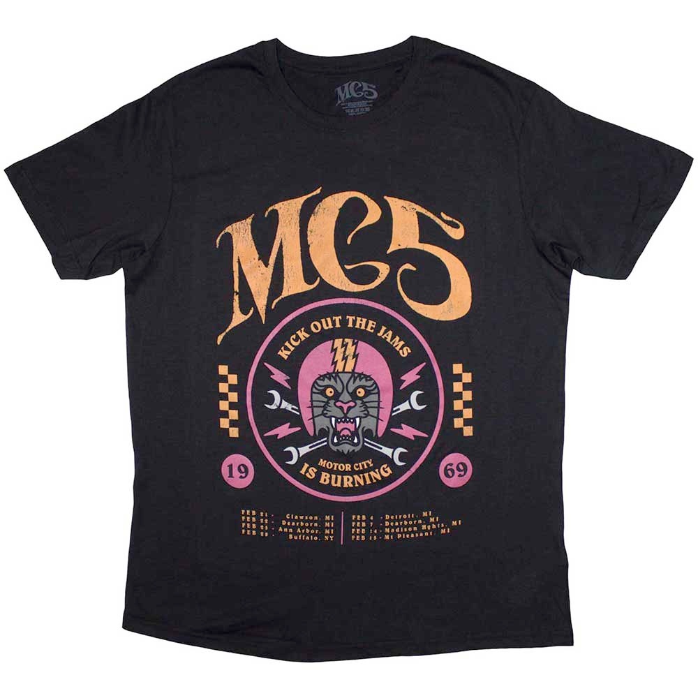 MC5 1969 Mens T shirt Black Attitude Europe